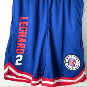 NBA Mens Los Angeles Clippers Basketball Shorts Kawhi Leonard VSM6637s